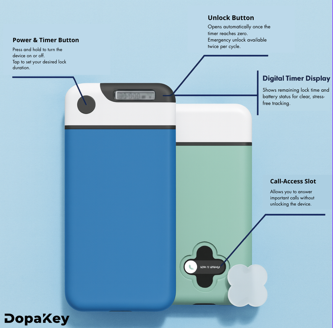 Dopakey™ Phone Locker – Anti-Distraction Lock Box for Discipline, Focus & Productivity