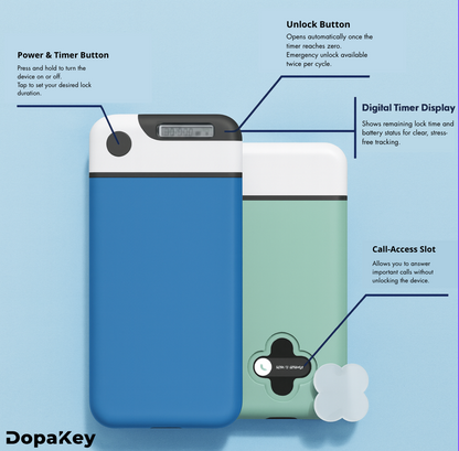 Dopakey™ Phone Locker – Anti-Distraction Lock Box for Discipline, Focus & Productivity